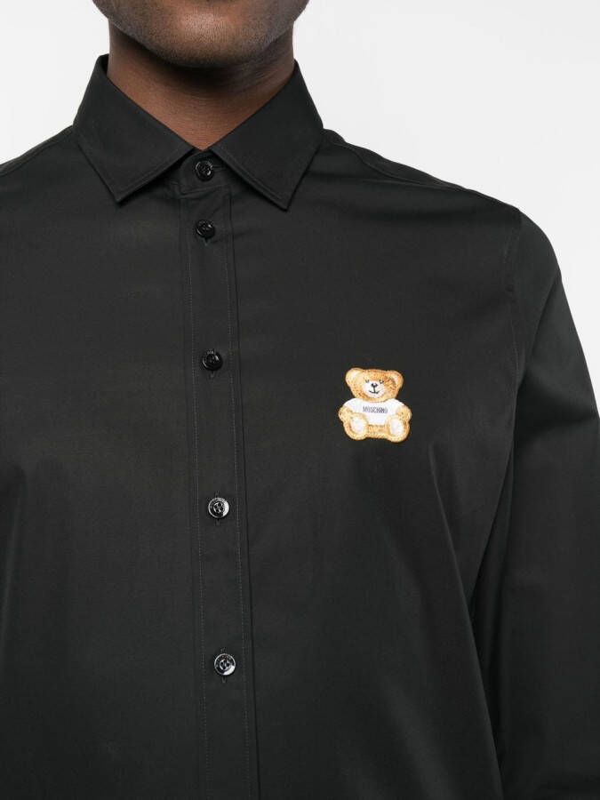 Moschino Overhemd met borduurwerk Zwart