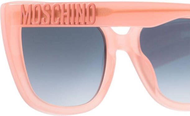 Moschino Eyewear Bril met logo Roze