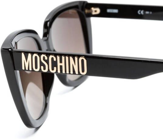 Moschino Eyewear Bril met logo Zwart