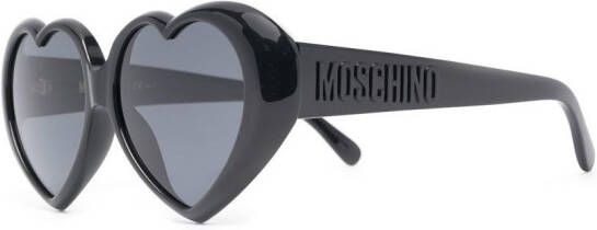 Moschino Eyewear Zonnebril met hartjes montuur Zwart