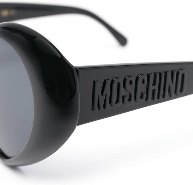 Moschino Eyewear Zonnebril met hartjes montuur Zwart