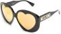 Moschino Eyewear Zonnebril met hartvormig montuur Zwart - Thumbnail 2