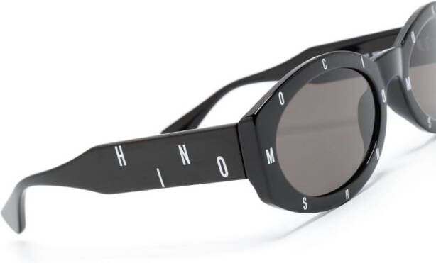 Moschino Eyewear Zonnebril met ovalen montuur Zwart