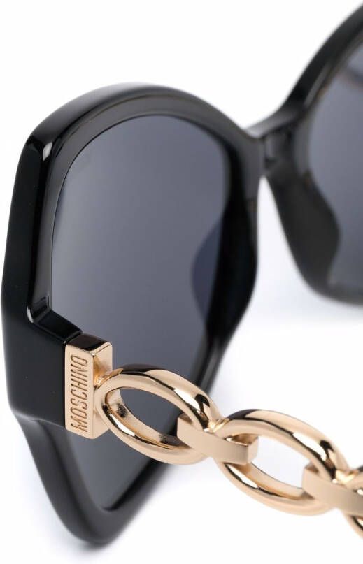 Moschino Eyewear Zonnebril met oversized montuur Zwart