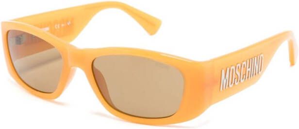 Moschino Eyewear Zonnebril met rechthoekig montuur Oranje