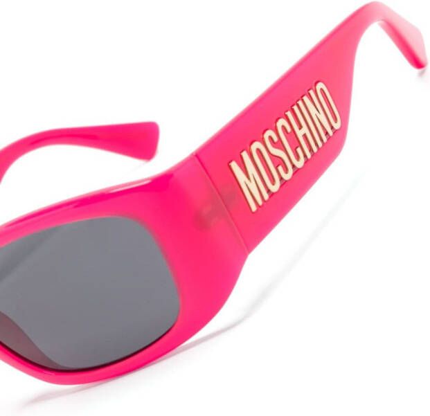 Moschino Eyewear Zonnebril met rechthoekig montuur Roze