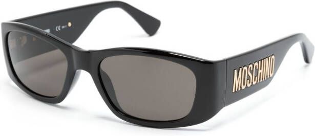 Moschino Eyewear Zonnebril met rechthoekig montuur Zwart