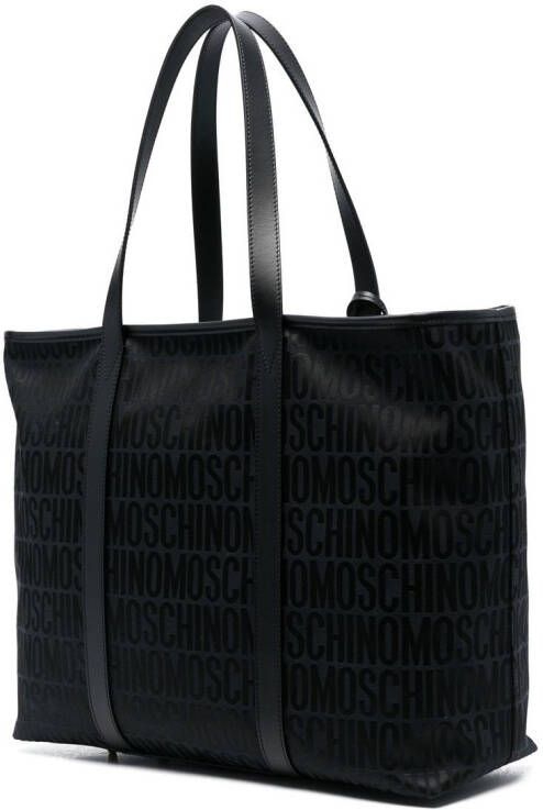 Moschino Fantasia shopper met logo Zwart