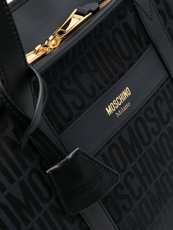 Moschino Fantasia shopper met logo Zwart