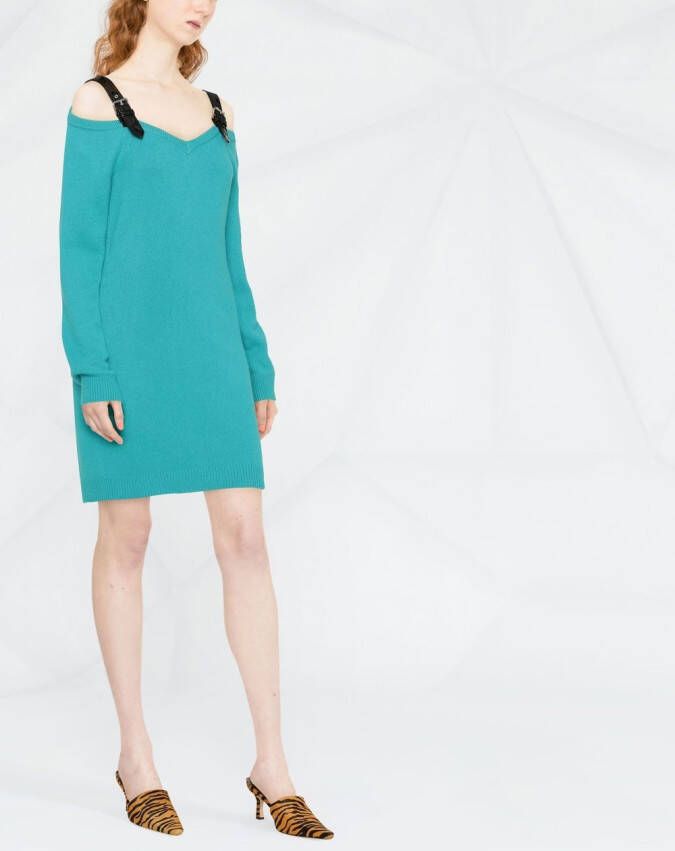Moschino Gebreide mini-jurk Groen