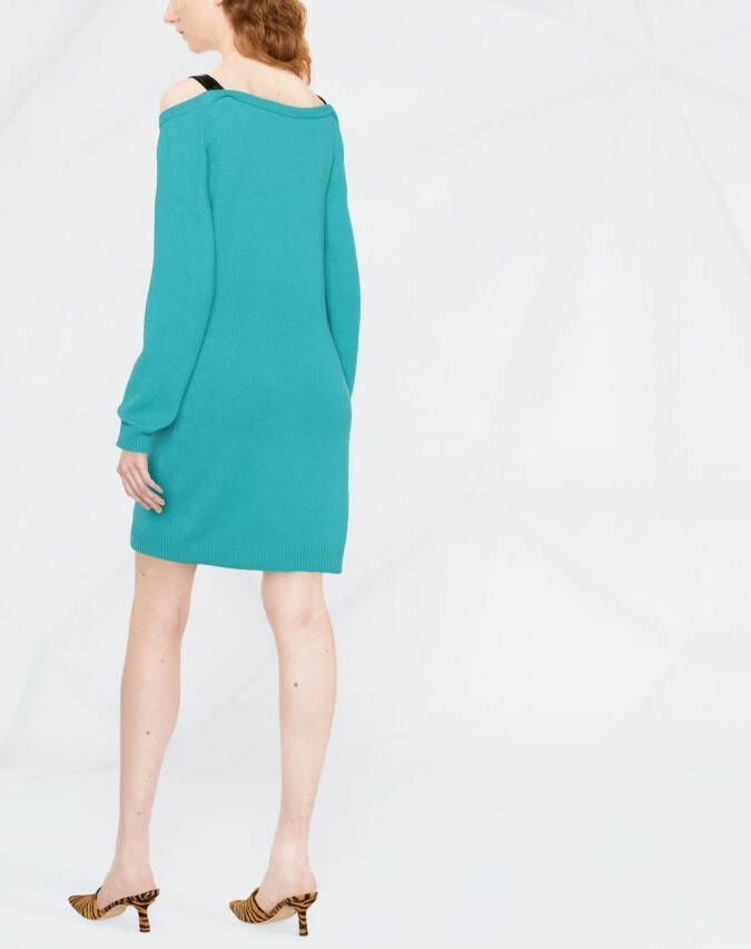 Moschino Gebreide mini-jurk Groen