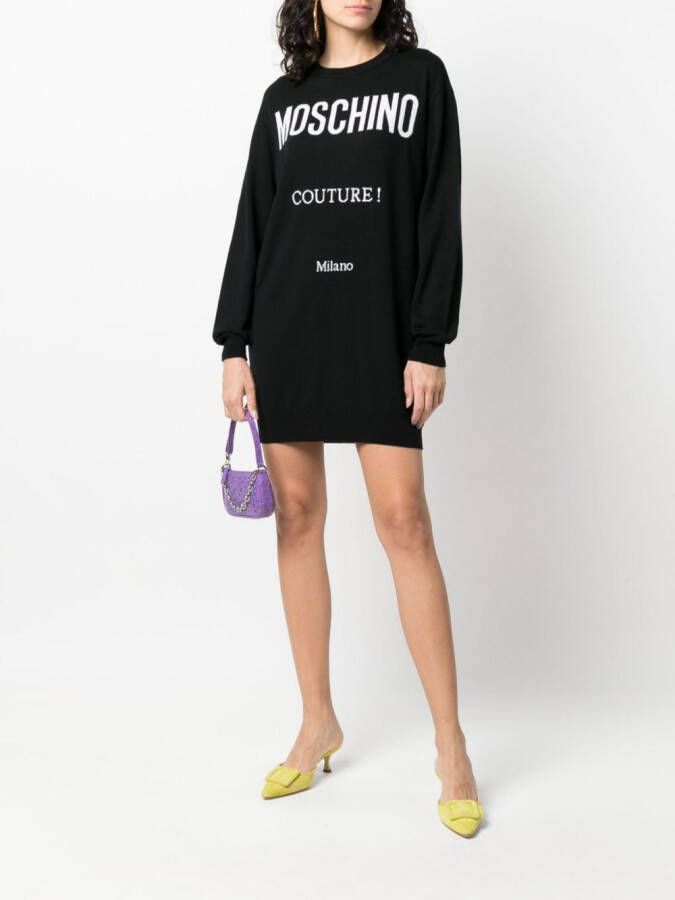Moschino Gebreide mini-jurk Zwart