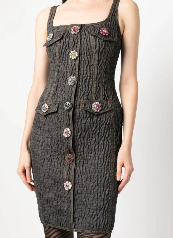 Moschino Mini-jurk verfraaid met stras Zwart