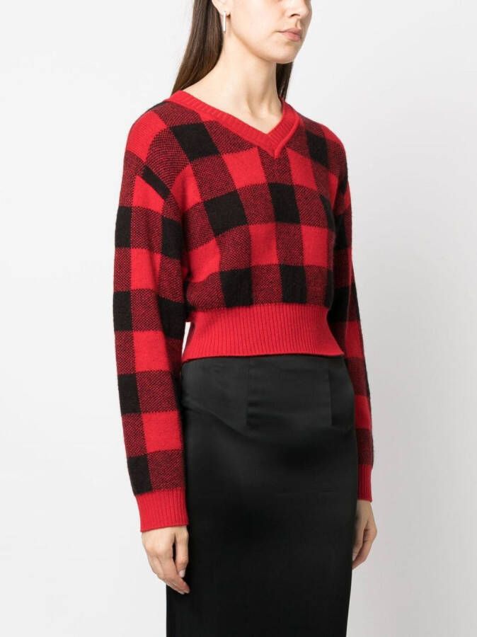 MOSCHINO JEANS Geruite trui Rood