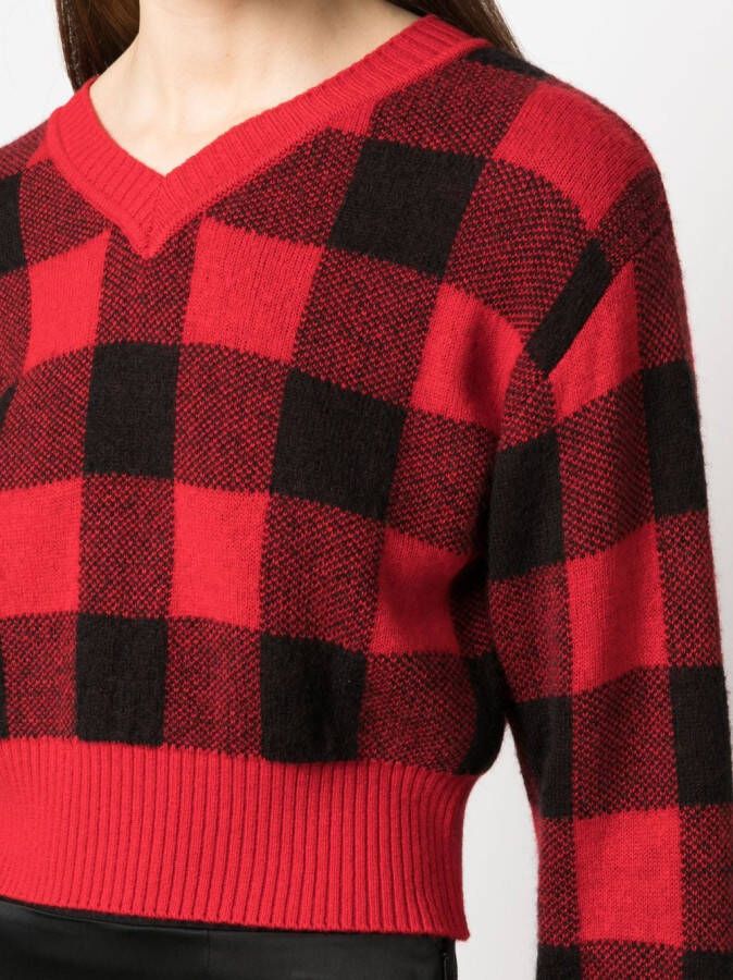 MOSCHINO JEANS Geruite trui Rood