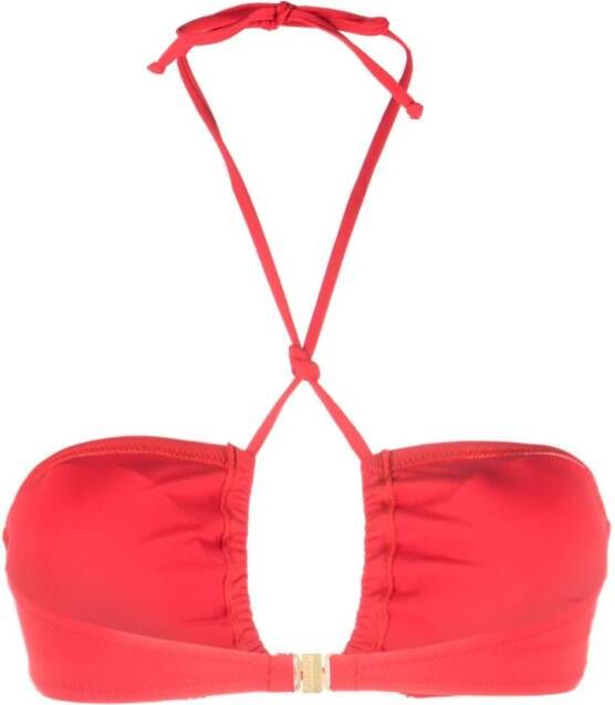 Moschino Bikinitop met halternek Rood