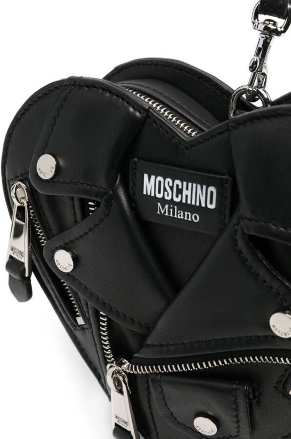 Moschino Biker kleine tas Zwart