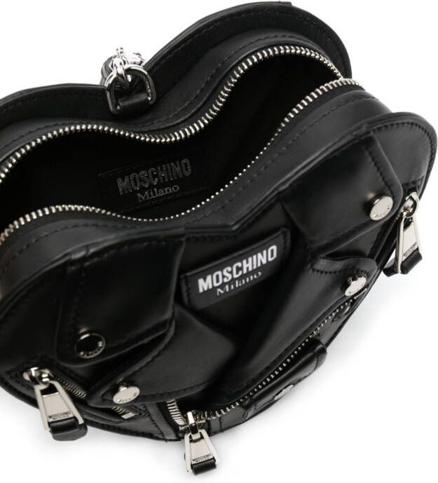 Moschino Biker kleine tas Zwart
