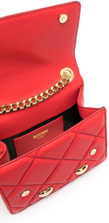 Moschino Tas met hartvormige studs Rood