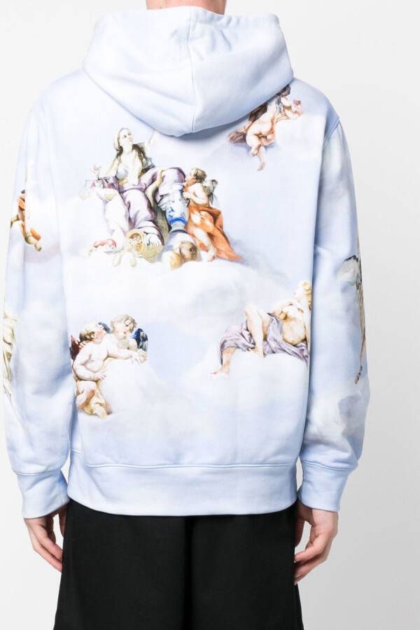 Moschino Hoodie met logoprint Blauw