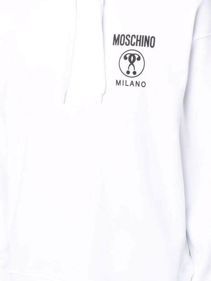Moschino Hoodie met logoprint Wit