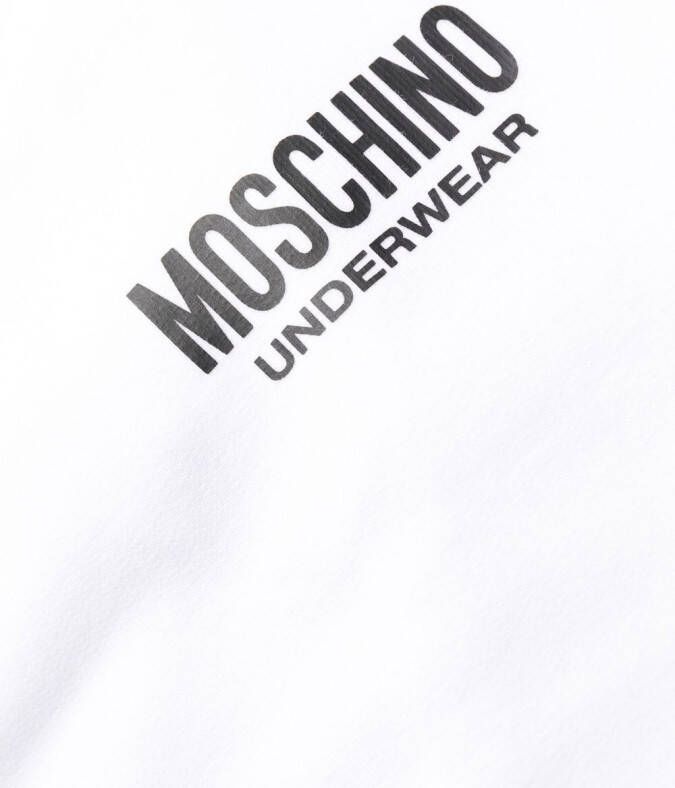 Moschino Hoodie met logoprint Wit