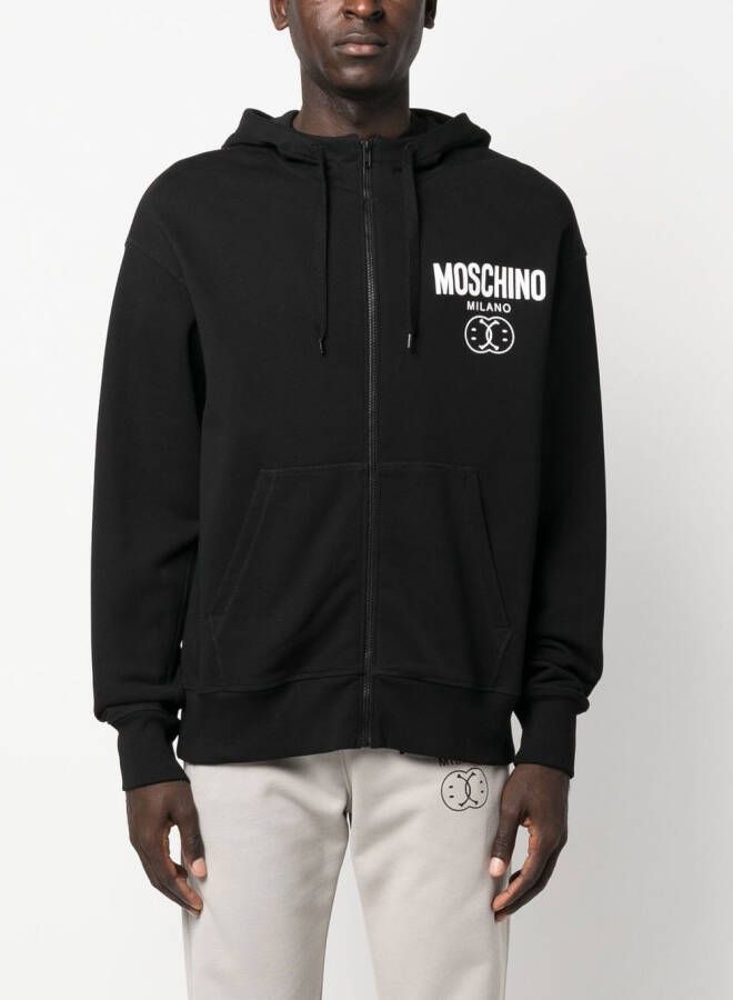 Moschino Hoodie met logoprint Zwart