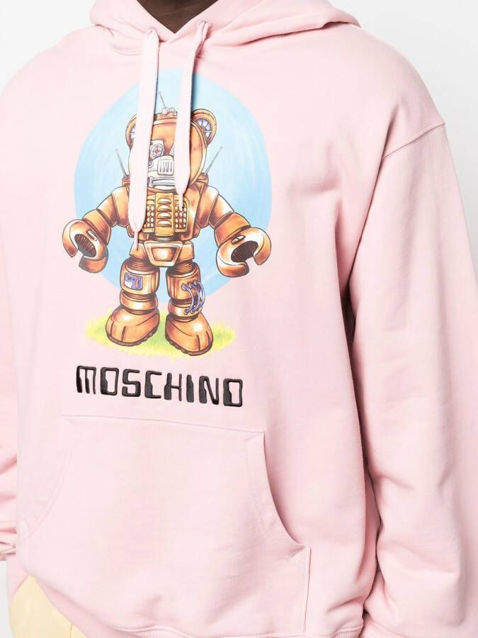 Moschino Hoodie met Teddy Bear-print Roze