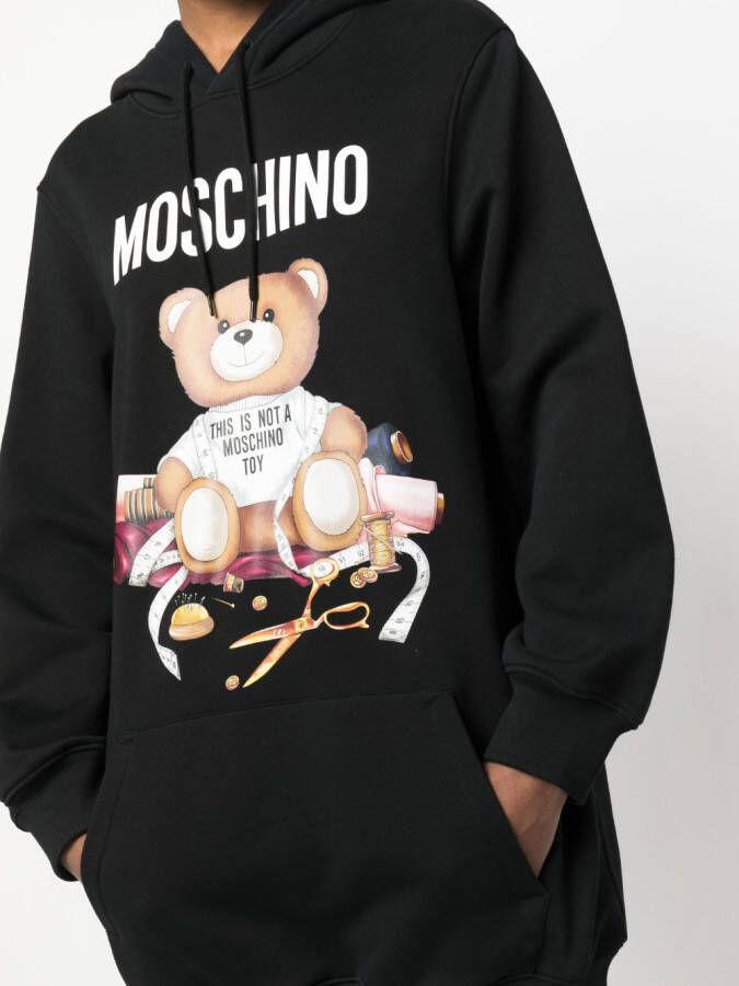 Moschino Hoodiejurk met capuchon Zwart