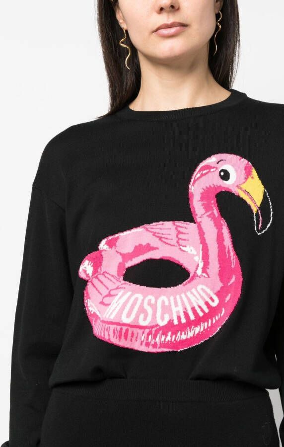 Moschino Intarsia trui Zwart