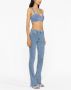 MOSCHINO JEANS Cropped bustier top Blauw - Thumbnail 4