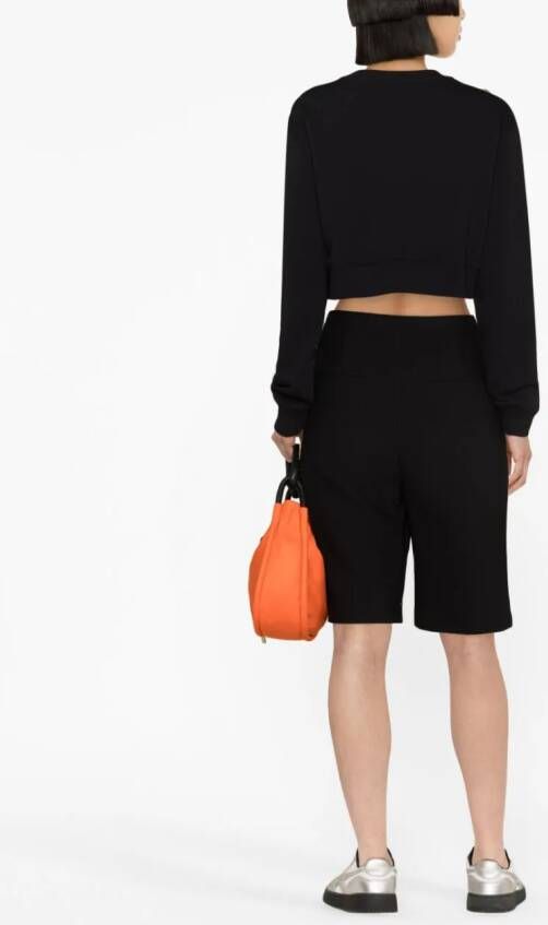 MOSCHINO JEANS Cropped T-shirt Zwart
