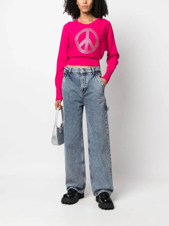 MOSCHINO JEANS Cropped trui Roze