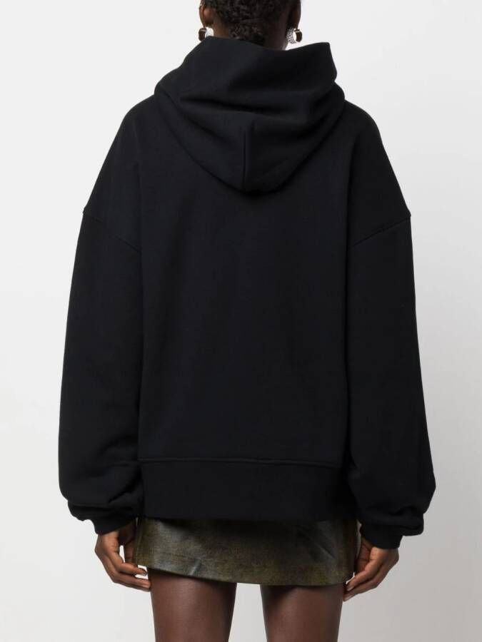 MOSCHINO JEANS Hoodie met logoprint Zwart