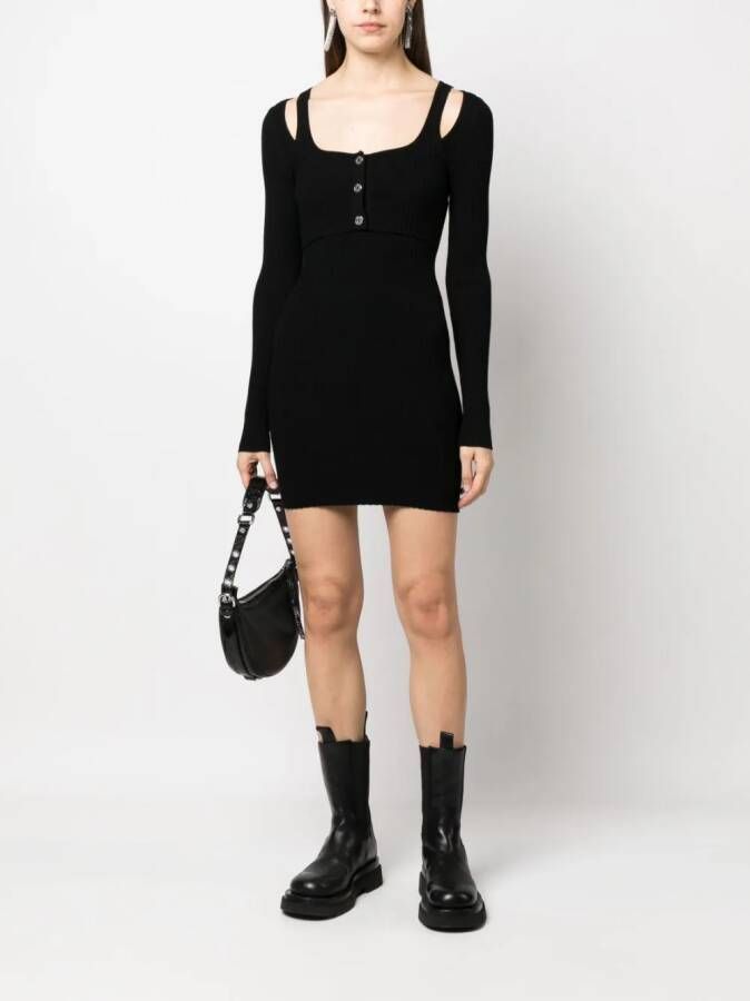 MOSCHINO JEANS Ribgebreide jurk Zwart