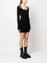 MOSCHINO JEANS Ribgebreide jurk Zwart - Thumbnail 3