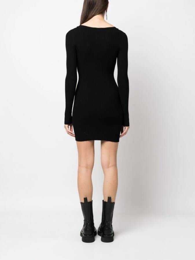 MOSCHINO JEANS Ribgebreide jurk Zwart