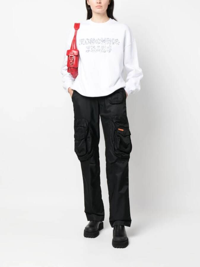 MOSCHINO JEANS Sweater met logoprint Wit