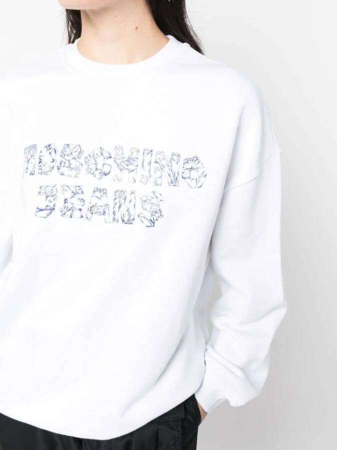 MOSCHINO JEANS Sweater met logoprint Wit