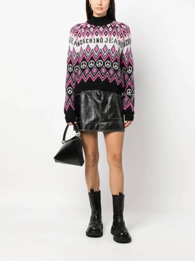 MOSCHINO JEANS Trui met logoprint Zwart