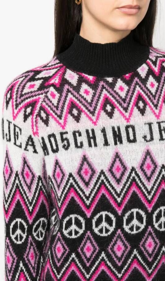 MOSCHINO JEANS Trui met logoprint Zwart
