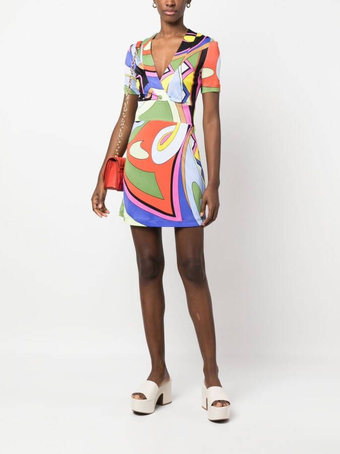 Moschino Jurk met geometrische print Zwart