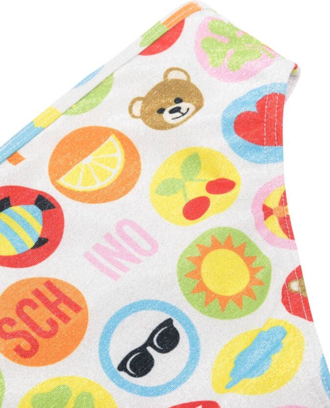 Moschino Kids Bikini met speelgoedprint Zilver