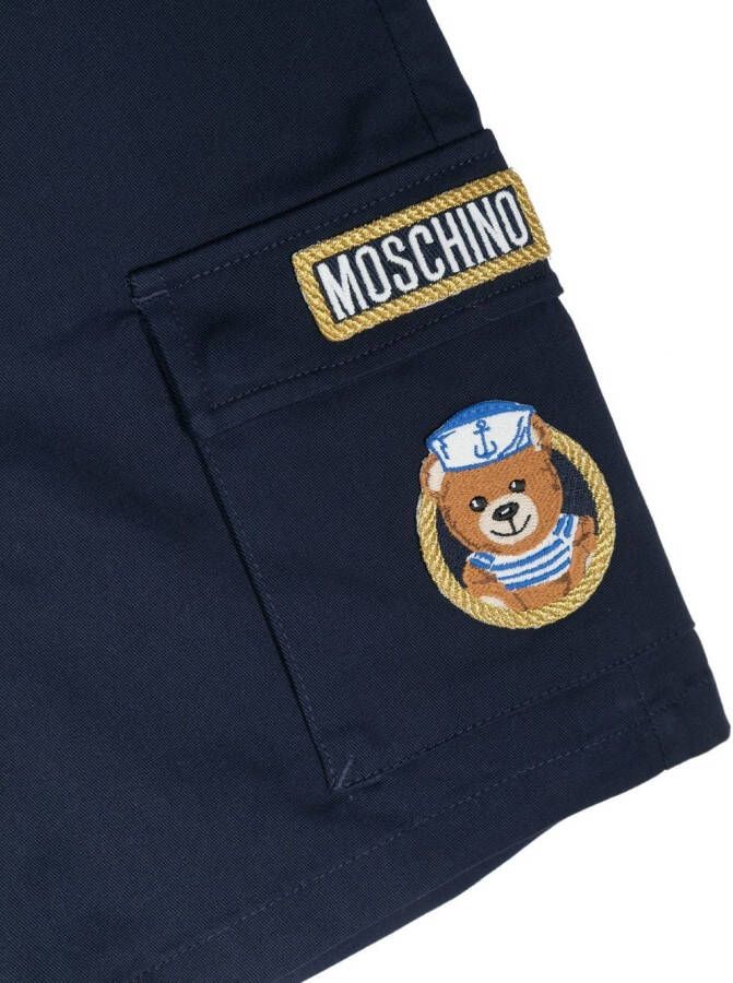 Moschino Kids Cargo shorts Blauw