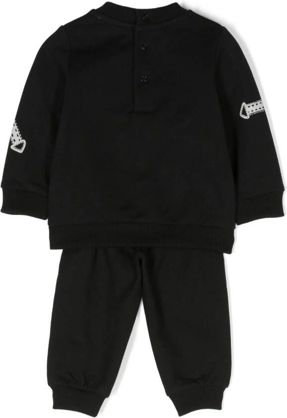 Moschino Kids Fleece sweater en joggingbroek Zwart