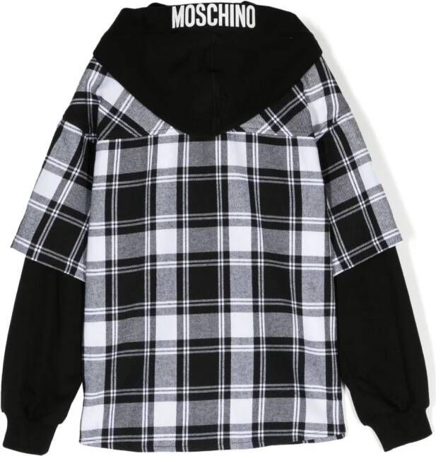 Moschino Kids Geruit overhemd Zwart