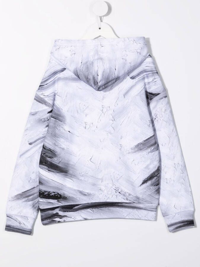 Moschino Kids Hoodie met logoprint Wit