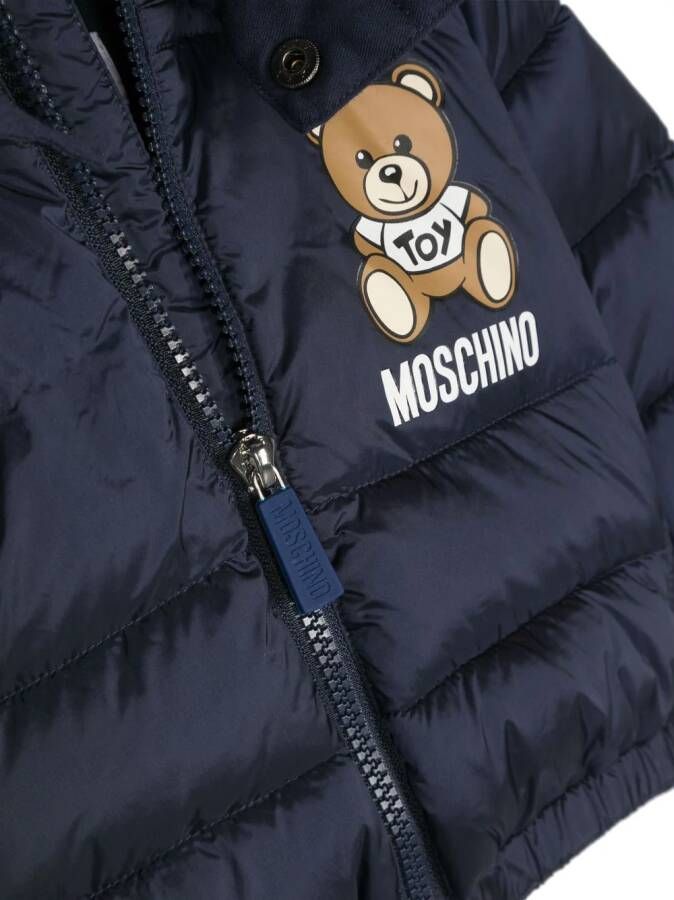 Moschino Kids Jack met logoprint Blauw