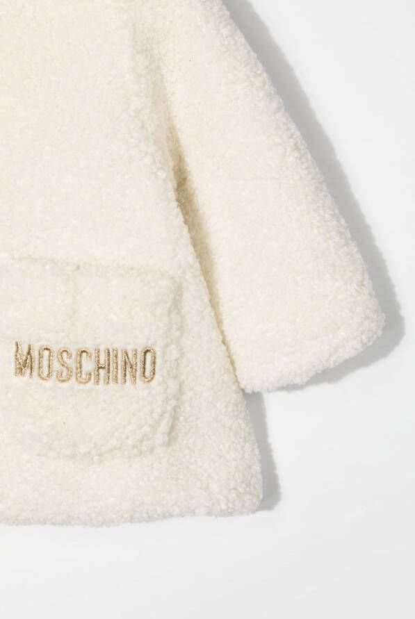 Moschino Kids Jas met geborduurd logo Wit