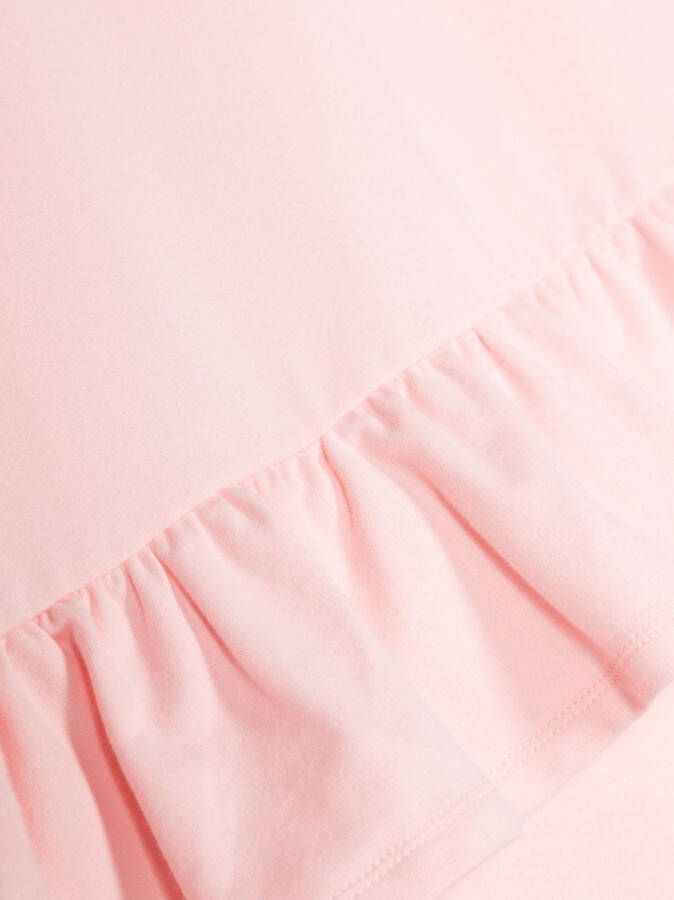 Moschino Kids Jurk met geborduurd logo Roze